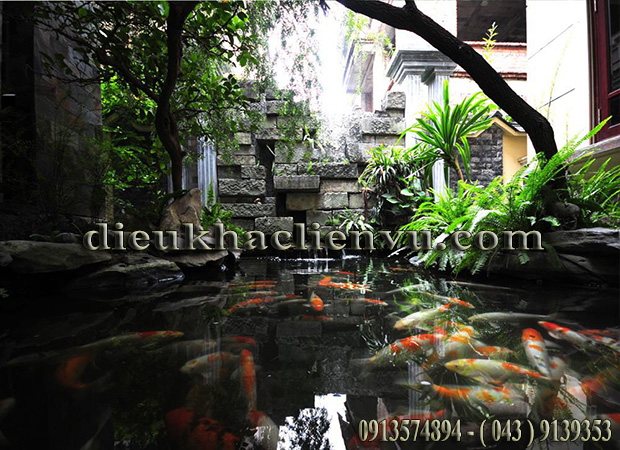 tiểu cảnh nước trong nhà phố